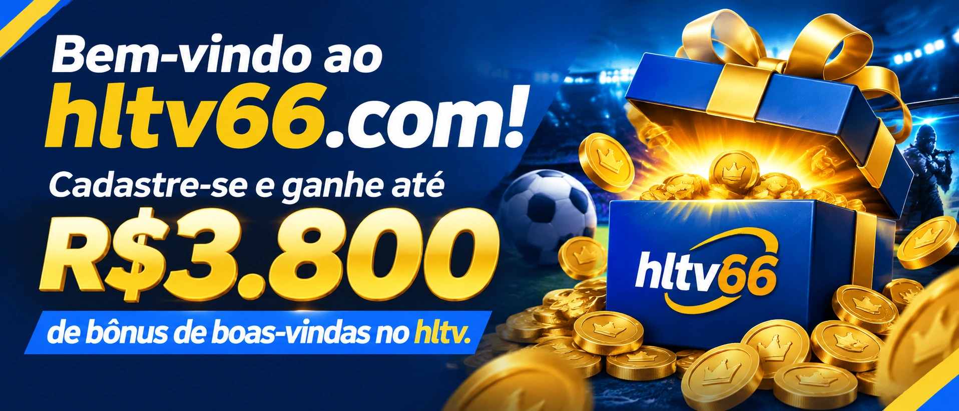 Interface principal da hltv com áreas de cadastro, jogos e promoções