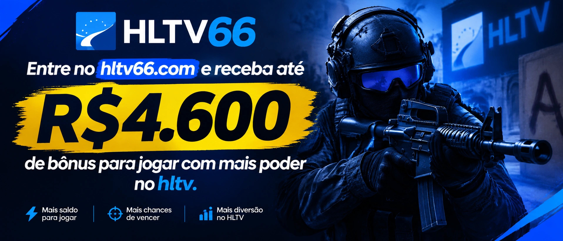 Área de promoções da hltv destacando bônus e ofertas de boas-vindas